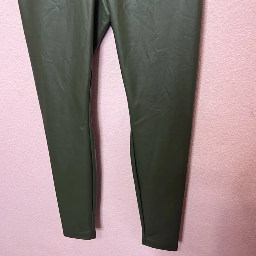 OFFLINE by Aerie Real Luxe High-Waisted Faux Leather Leggings (Olive) - NWT - Picture 5 of 6